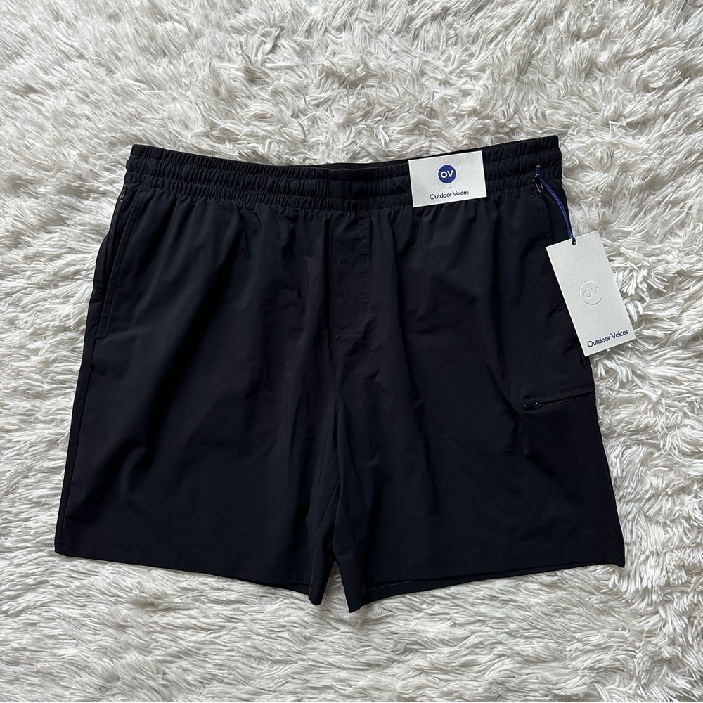 Outdoor Voices HiFlex Men's Shorts Black XL NWT Athletic